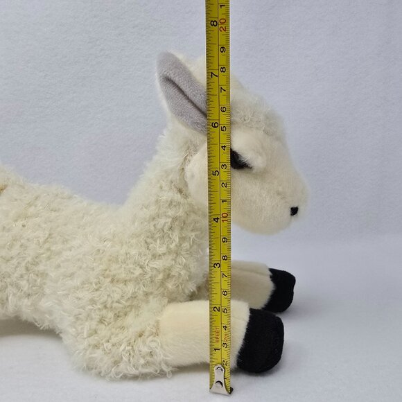 Aurora Handmade Plush Flopsie Llama Toy 12" Cream Soft Polyester Stuffed Animal - Picture 6 of 13